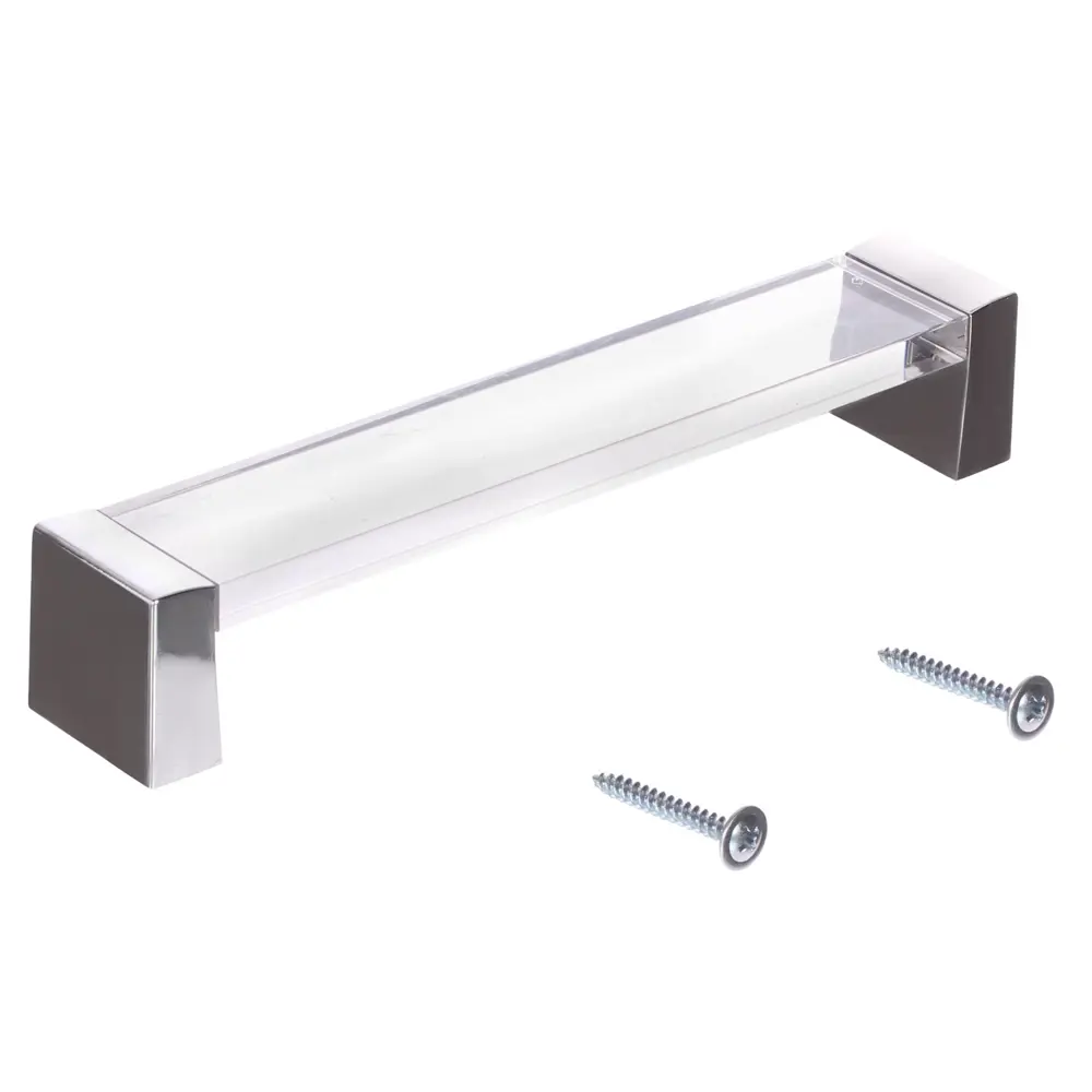 Мебельная ручка-скоба 83 ABS-пластик прозрачный/серебро 81950453 STLM-2039143 Santreyd 