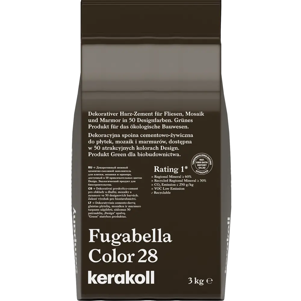 Затирка гибридная Kerakoll Fugabella Color Цвет 28 Горький шоколад 3 кг