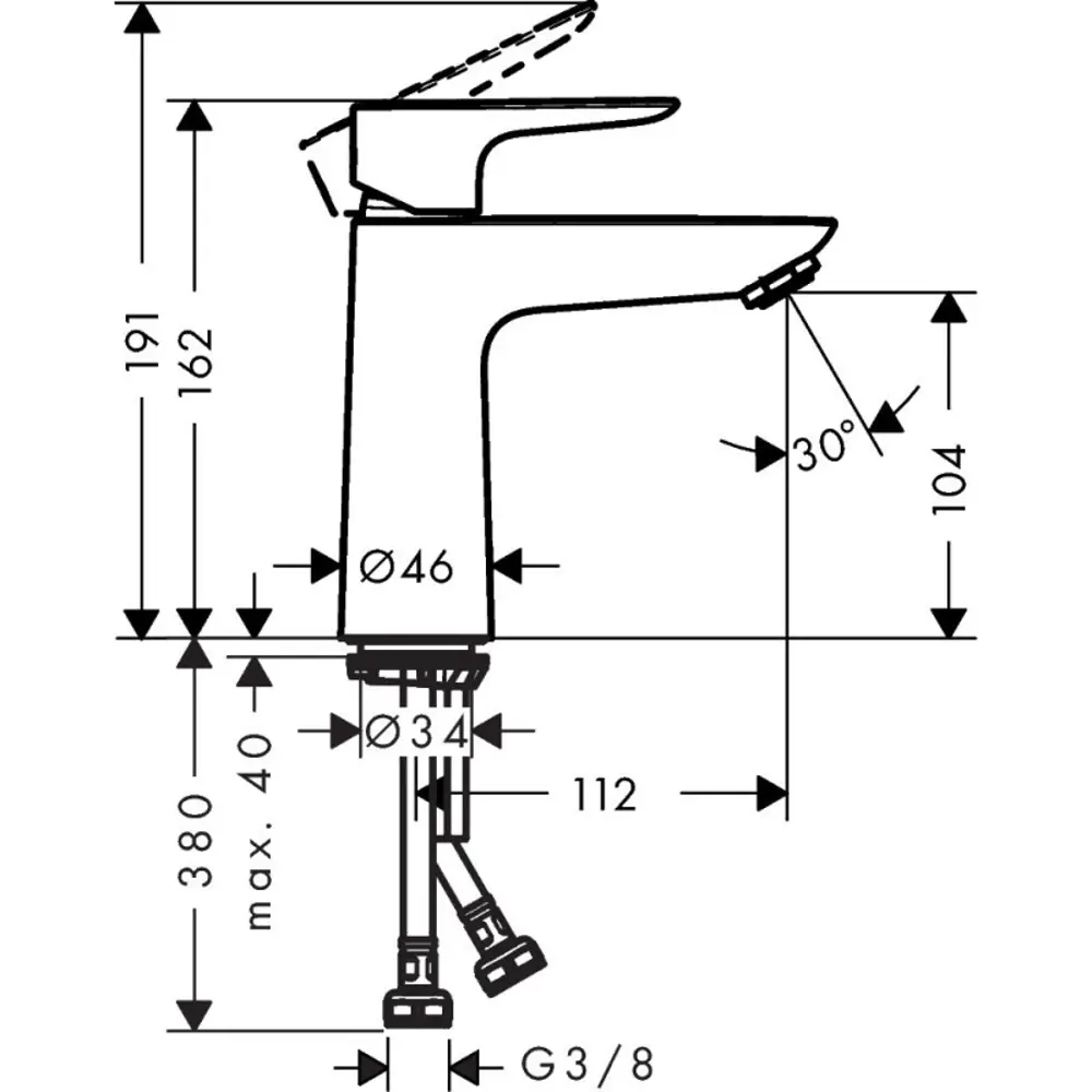 Смеситель для раковины Hansgrohe 71711000