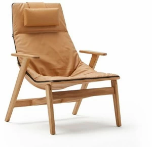 Viccarbe Дизайнерское мягкое деревянное кресло с высокими подлокотниками сзади Ace Acamb | acamb_tx