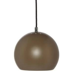 Лампа подвесная Ball, коричневая матовая, черный шнур