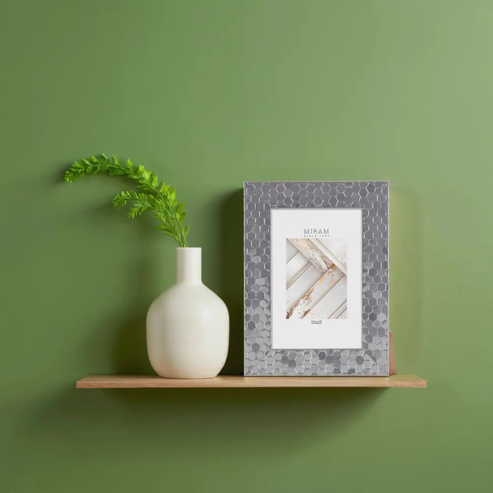 Фоторамка Мирам 10×15 см серебристая пластиковая для интерьера 89422779 STLM-1576717 - Вид №1