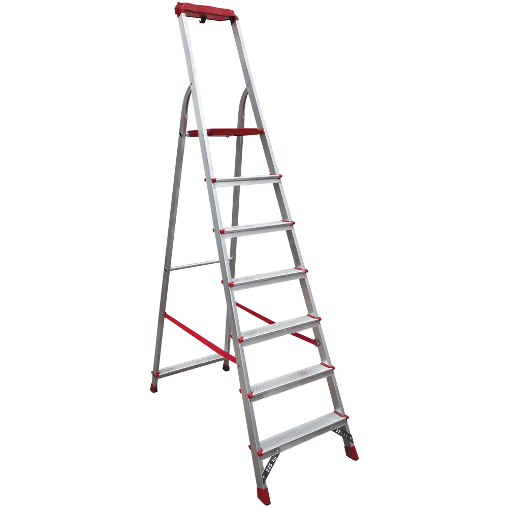 Стремянка с лотком для инструментов Новая Высота Артель 7 ступеней алюминий STLM-2210842 - Вид №3