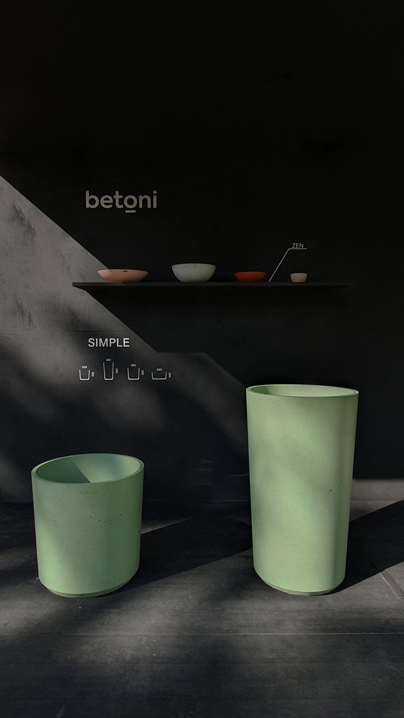 Круглый бетонный горшок Betoni Simple ARCH-00147358 - Вид №3