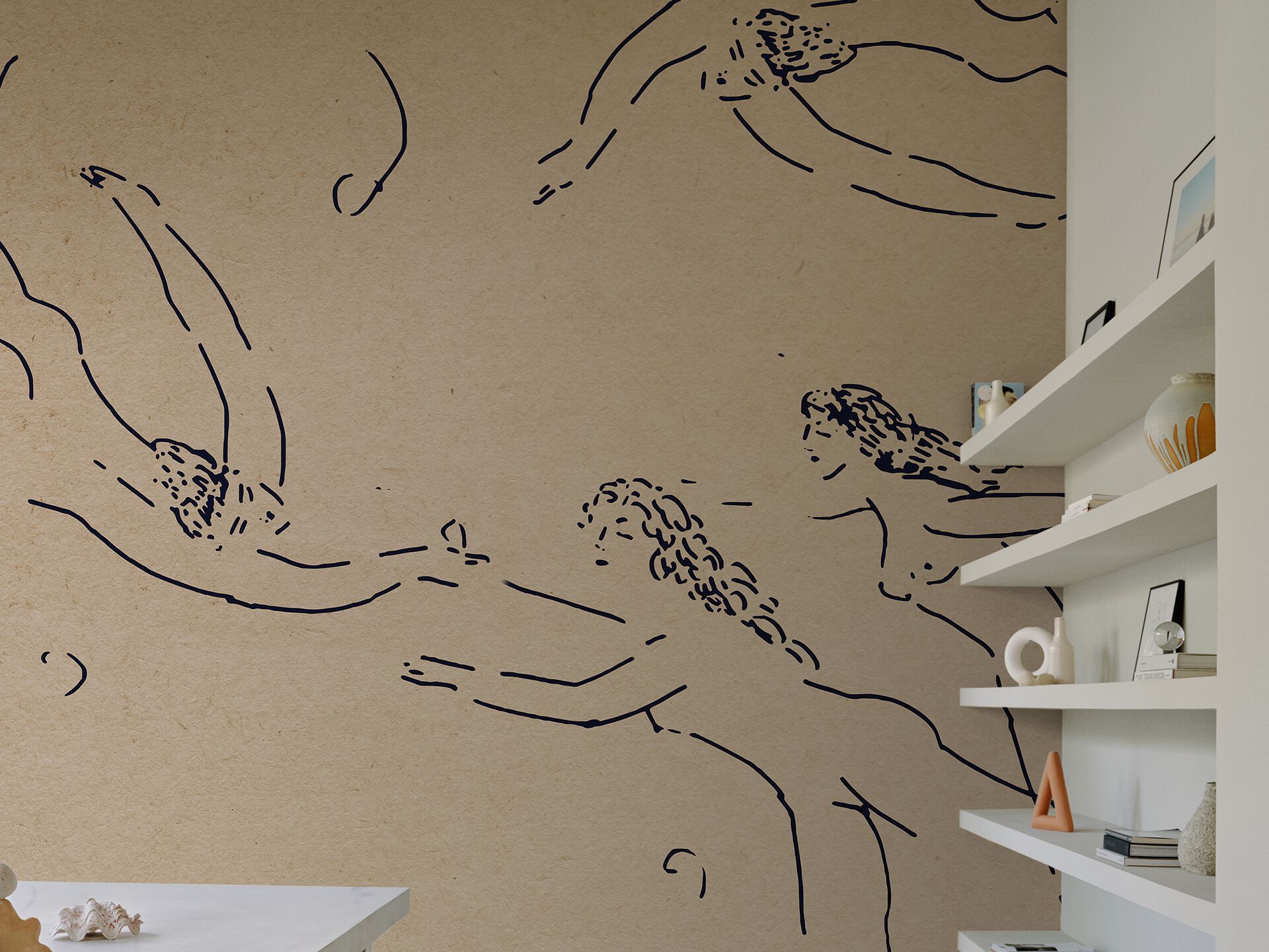 Органические обои с рисунком из био-винила Wall&decò Современные обои 2025 ARCH-00031667