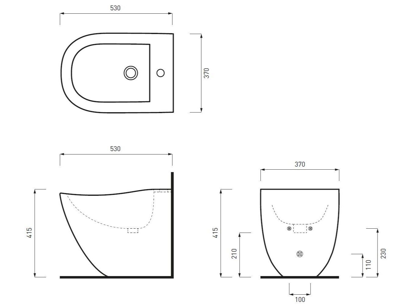 Керамические биде Ceramica Cielo Fluid ARCH-00125693 - Вид №3