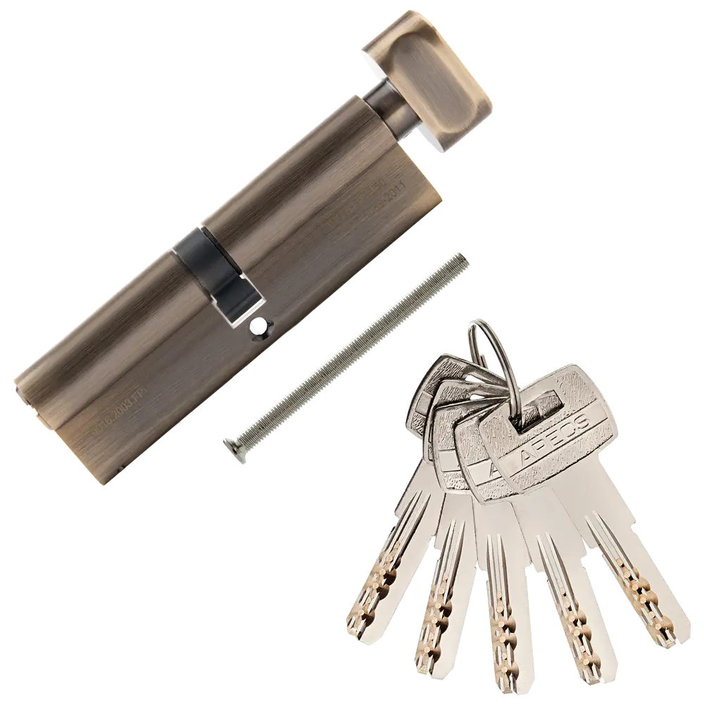 APECS Pro Цилиндровый механизм LM-100-C-AB с вертушкой, бронза 84168060 SM STLM-0046672 - Вид №1