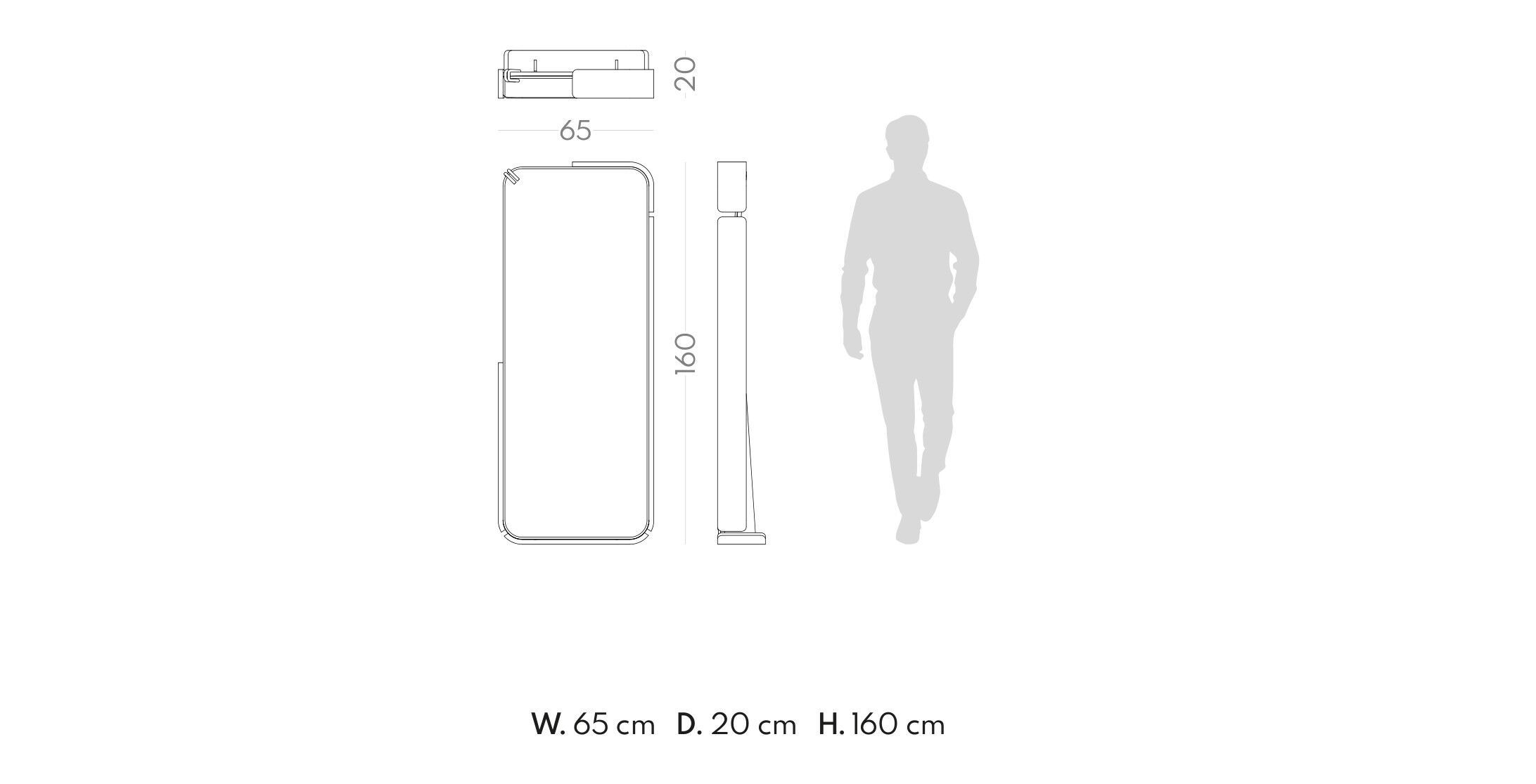 Прямоугольное напольное зеркало PRADDY Natur ARCH-00128854 - Вид №5