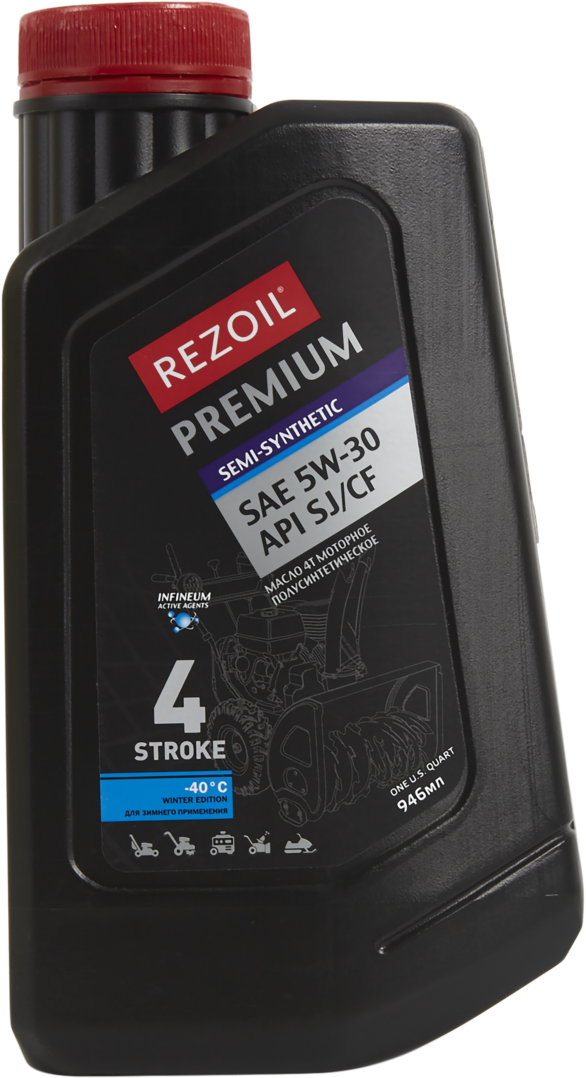 82406927 Масло моторное 4Т Rezoil Premium 5W-30 полусинтетическое 1 л STLM-0026814 REZER