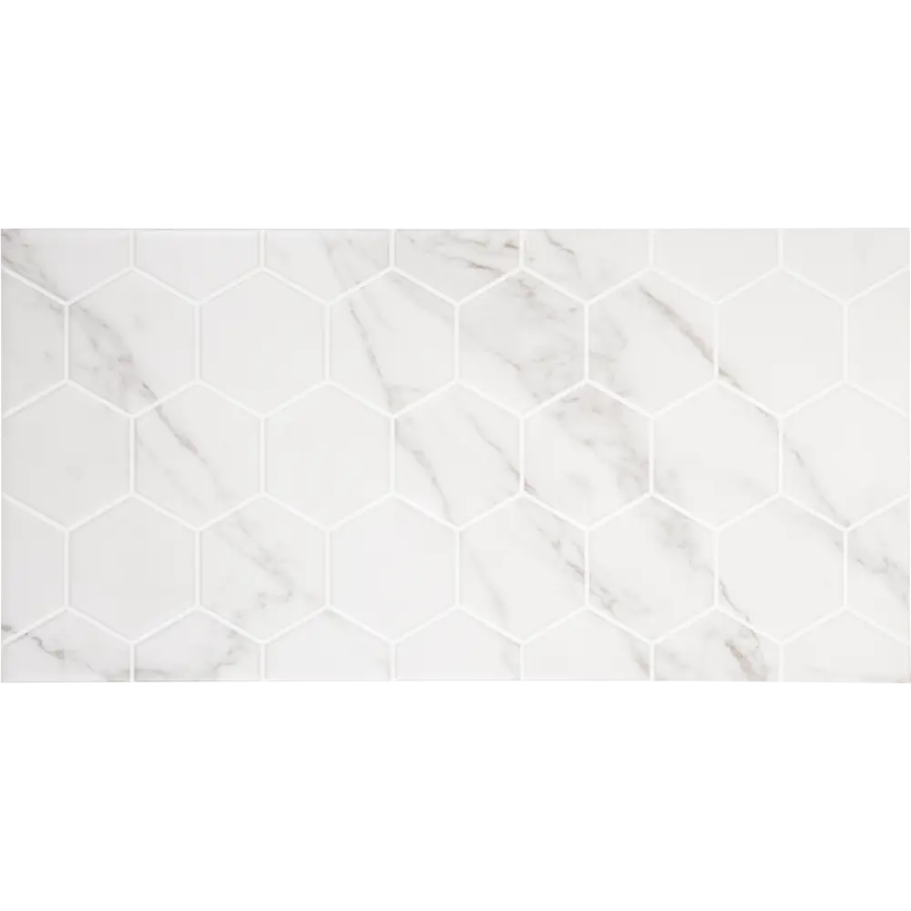 Плитка настенная Marble «Гексо» 60x30 см 1.62 м2 цвет белый матовый BELANI STLM-2145793