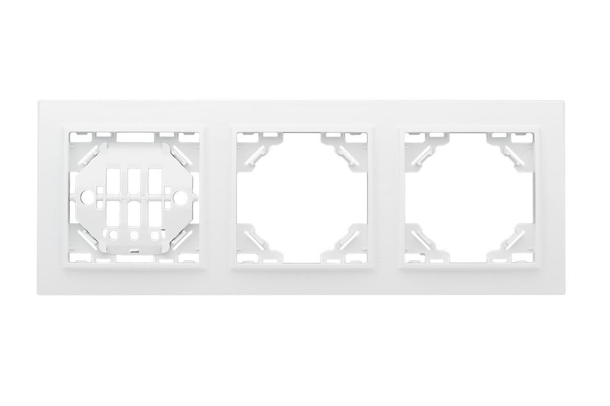 90089264 Рамка для розеток и выключателей ERM-G-303-10 цвет белый Минск STLM-0107224 EKF