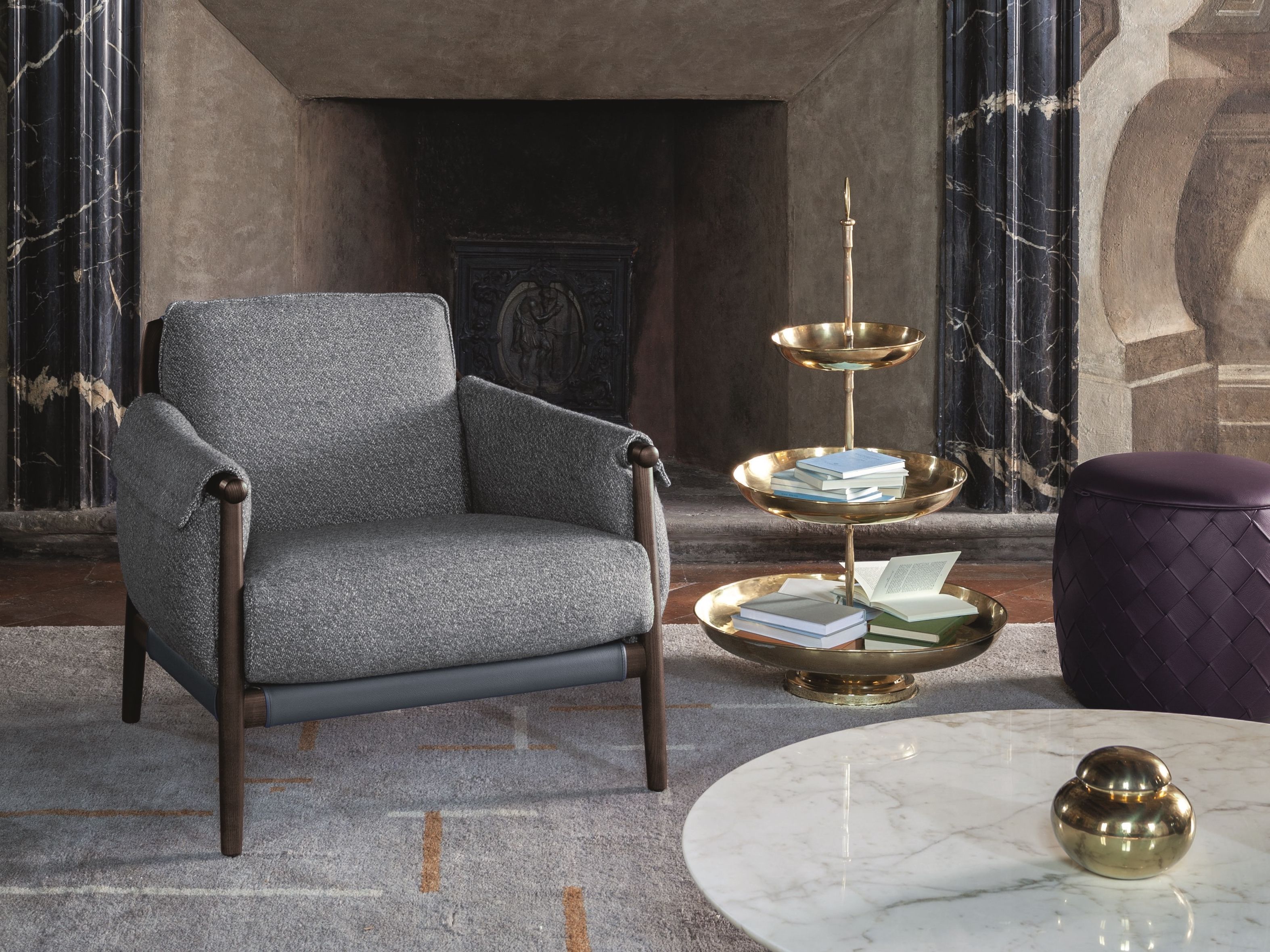 Тканевое кресло с подлокотниками Poltrona Frau коллекция-диваны и кресла ARCH-00103196 - Вид №6