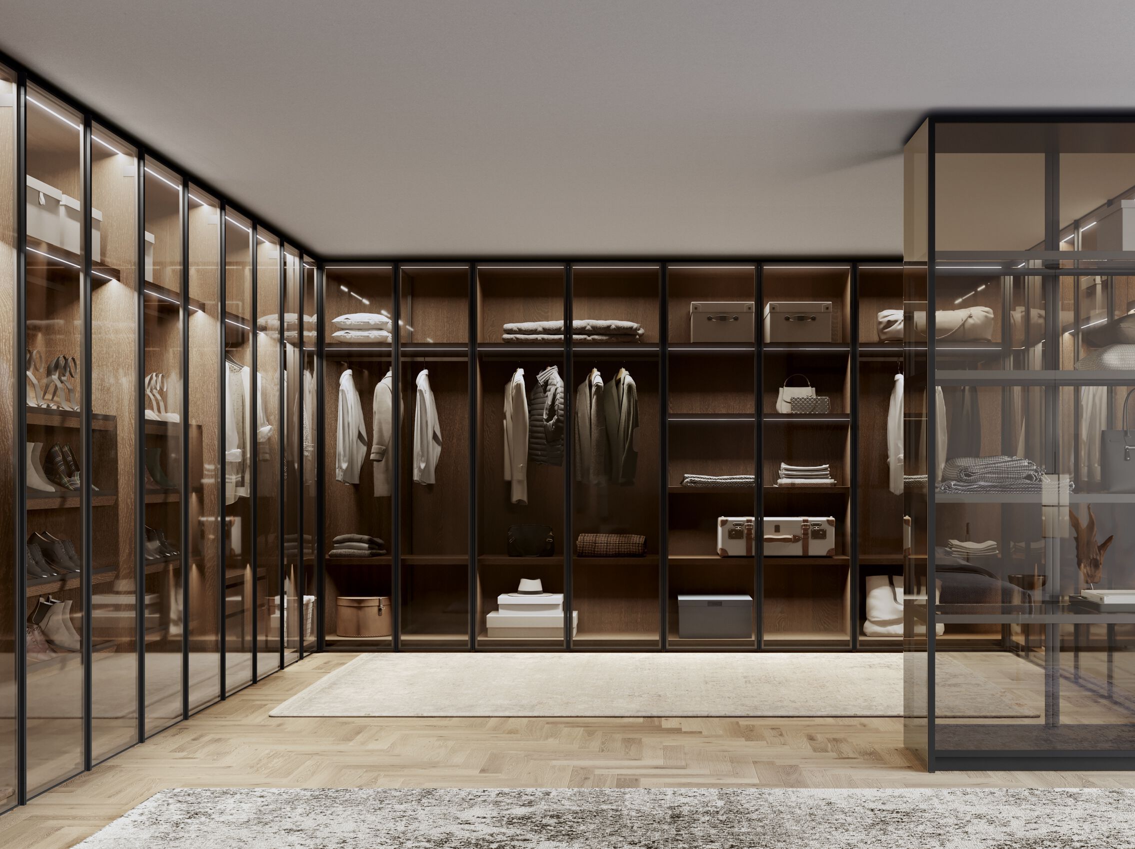 Модульный шкаф со стеклянной створкой Dall'Agnese Wardrobe Collection ARCH-00054239