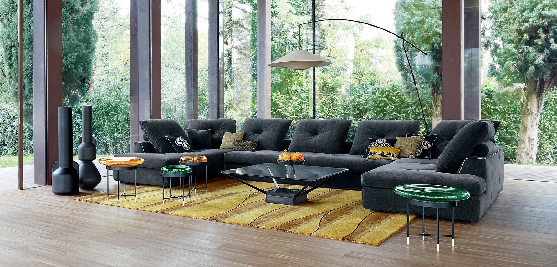 Круглый журнальный столик из дутого стекла ROCHE BOBOIS BILBOQUET ARCH-00009566 - Вид №2