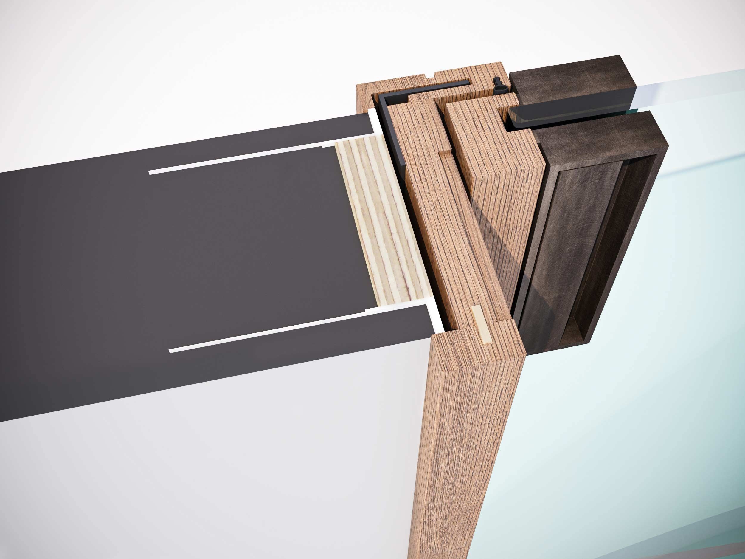 Деревянные и стеклянные распашные двери Carminati Skyline System ARCH-00142847 - Вид №10