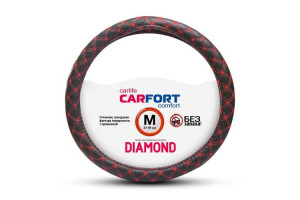 16377426 Оплетка Diamond красная прошивка, М 60352 Carfort