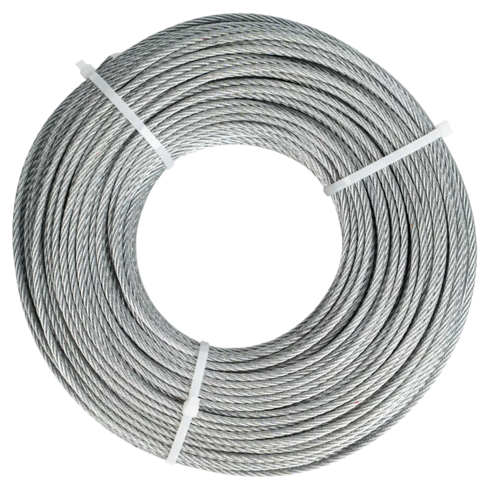 Стальной трос Tech-Krep оцинкованный 4 мм для надежного крепления и подъема 89391077 STLM-1566370 - Вид №2