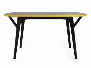 Обеденный стол прямоугольный дуб венге, шафрановый 140 см Proso THE IDEA  210036 Желтый;черный
