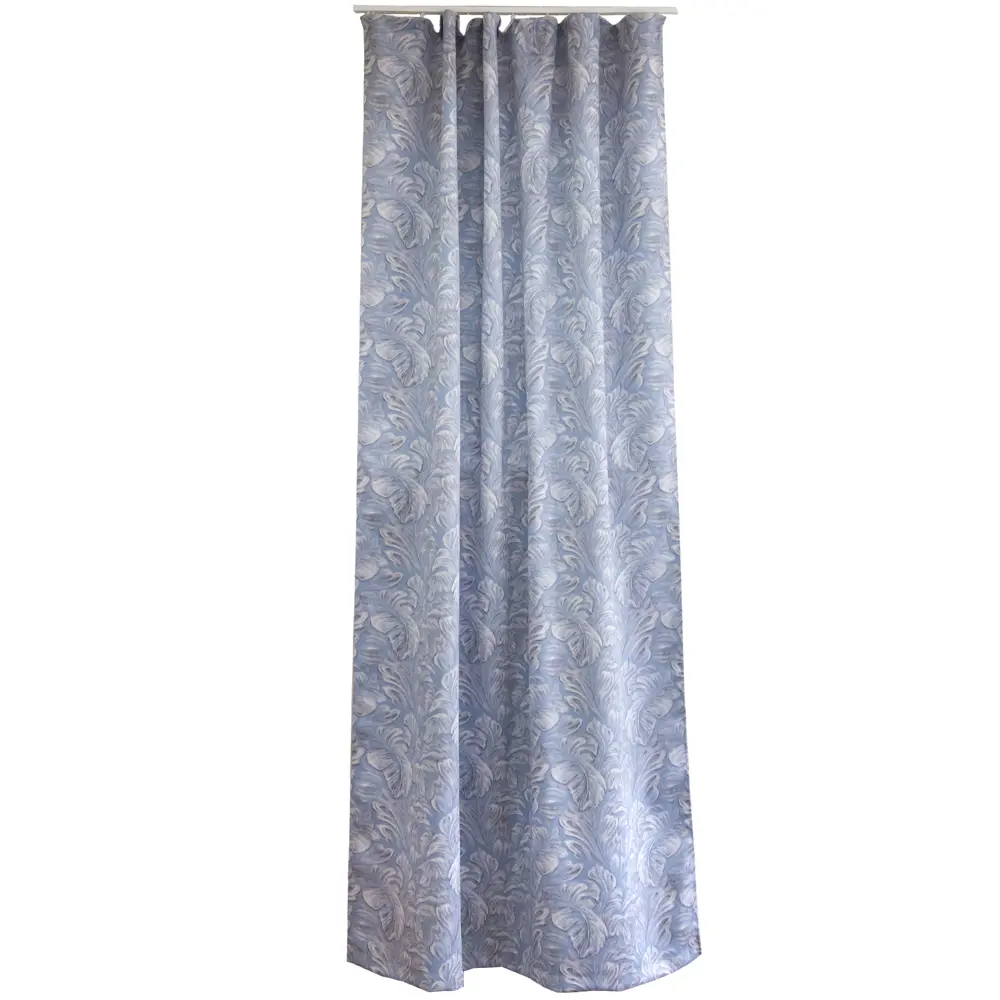 Штора на ленте блэкаут Inula 150x260 см растения цвет серо-голубой SEASONS STLM-2125811 - Вид №1