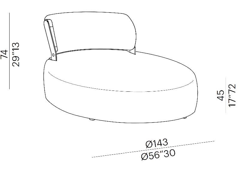 Технические ткани сад шезлонг Meridiani Vincent Open Air ARCH-00064435 - Вид №3