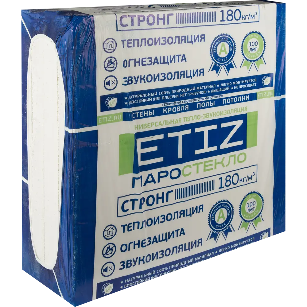 Паростекло Этиз Стронг 50 мм 600x600 мм 4 шт 0.36 м² ETIZ STLM-2056374
