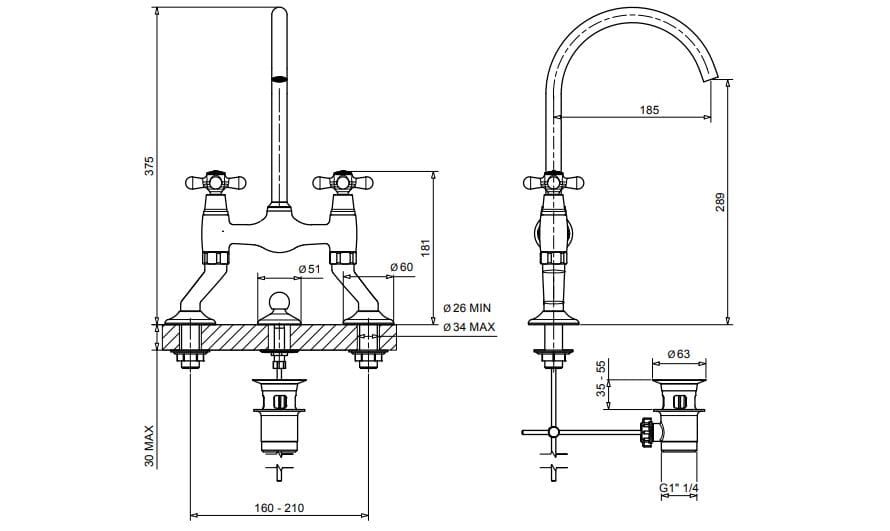 Напольный смеситель для раковины Gaia Mobili Complements ARCH-00138006 - Вид №2