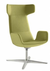 LD Seating Кресло с подголовником из ткани с 4 спицами Flexi lounge Flex xl f27
