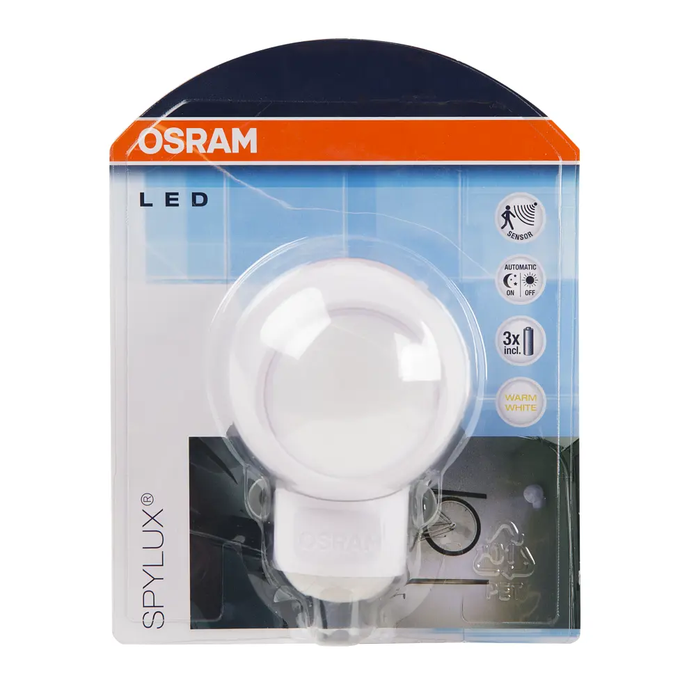 Датчик движения-фонарь Spylux Osram, LED 0.23 Вт, цвет белый, IP 43 STLM-2162969 - Вид №3