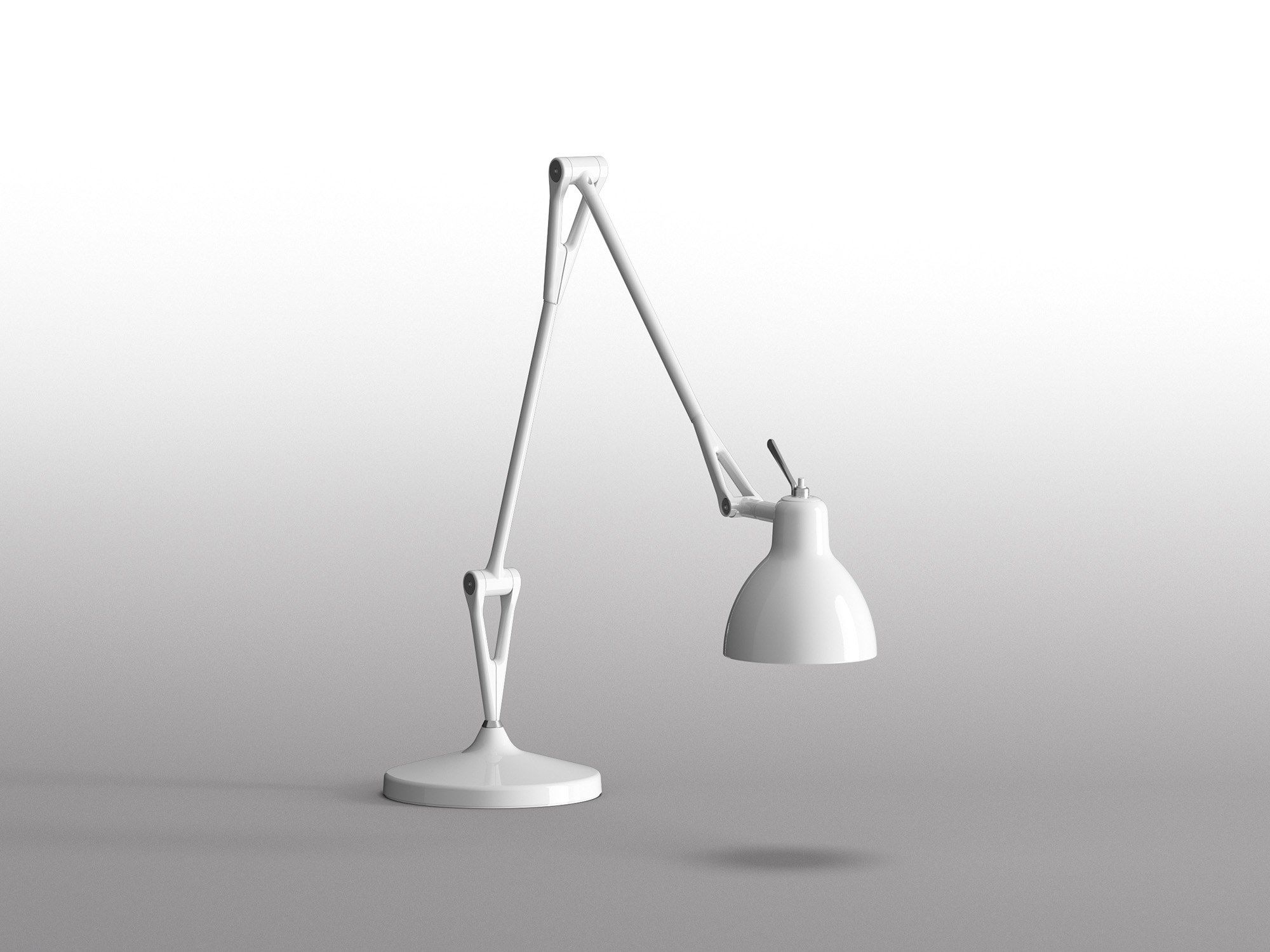 Стальная и стеклянная настольная лампа с гибкой рукояткой Rotaliana Luxy ARCH-00150142 - Вид №5