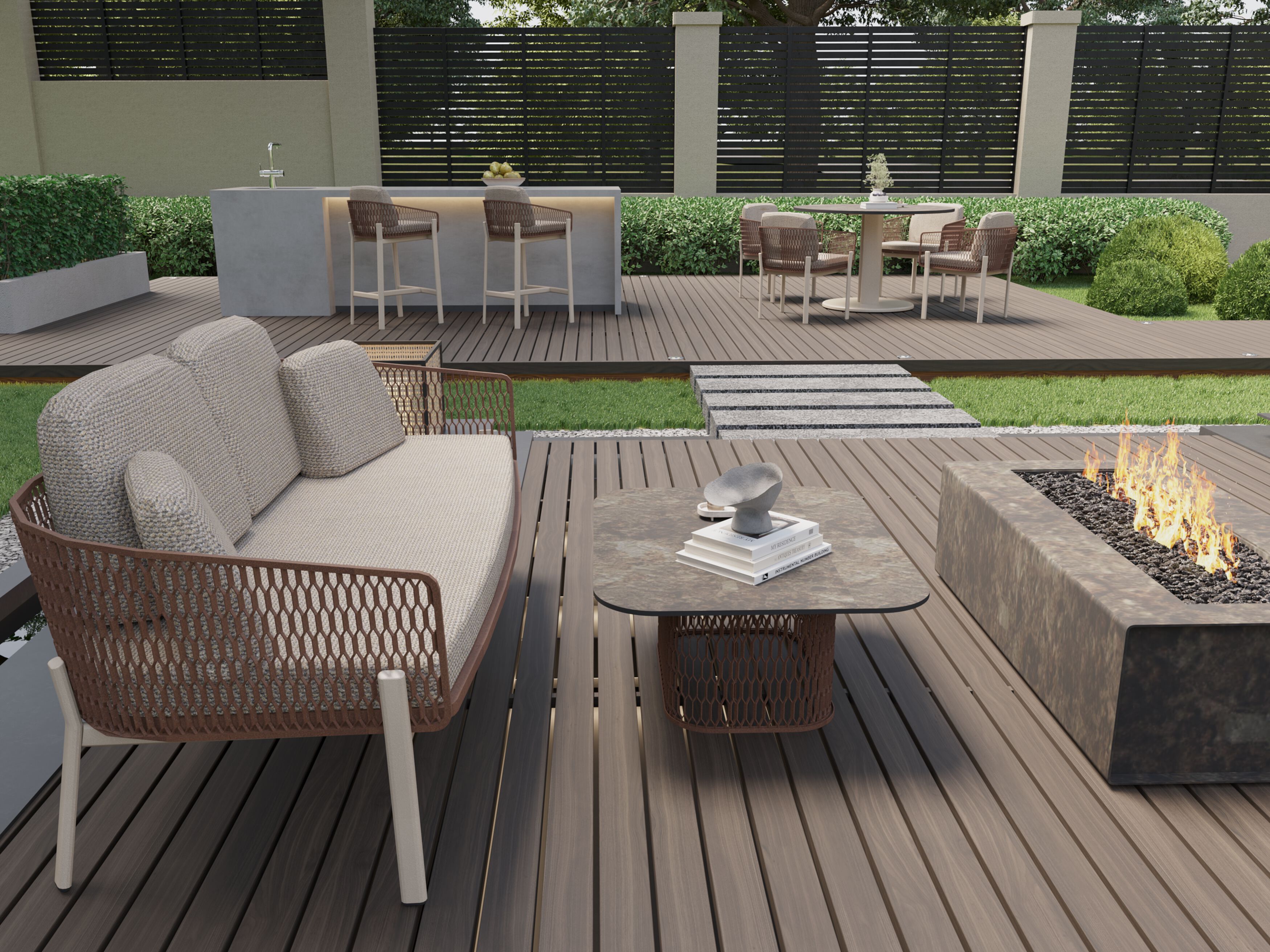 Алюминиевый высокий садовый стул с порошковым покрытием 10Deka Isla ARCH-00050412 - Вид №5