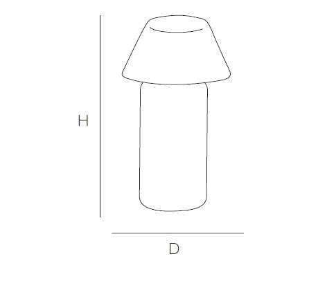Керамическая батарея приведенная в действие светодиодная настольная лампа calma Обычная ARCH-00025292 - Вид №2