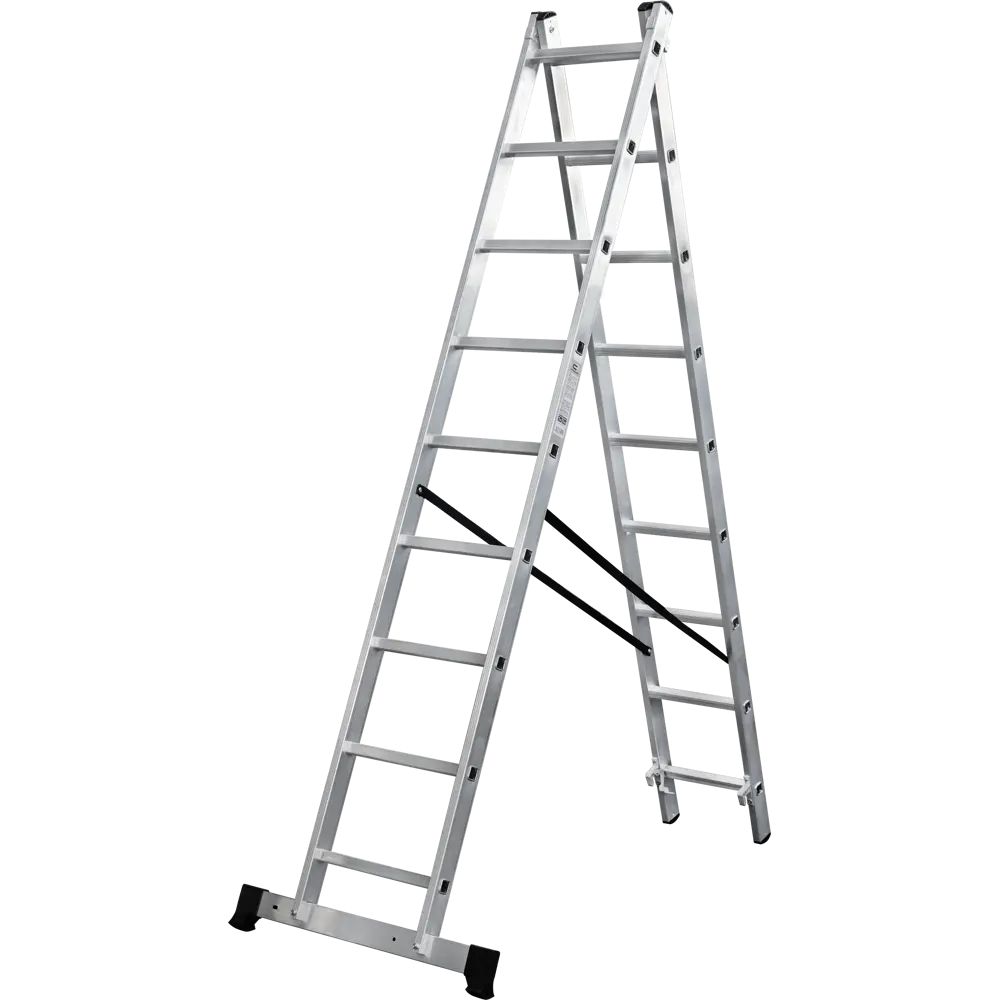 Лестница раскладная 2-секционная DILWIS до 4.23 м 9 ступеней STLM-2009656
