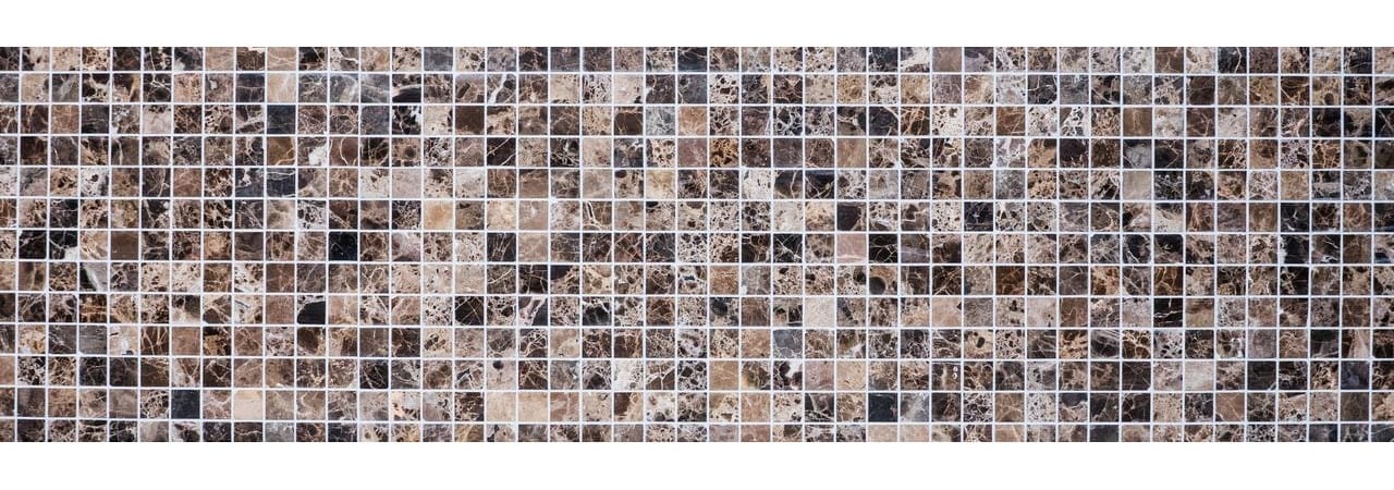 Темная мраморная мозаика Emperador Mosaix ARCH-00009927 - Вид №1