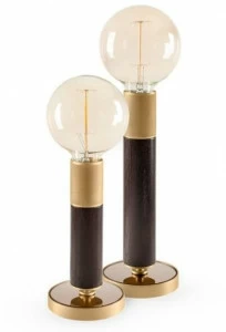 FRATO Настольная лампа с отраженным светом из фанерованной древесины Aspen