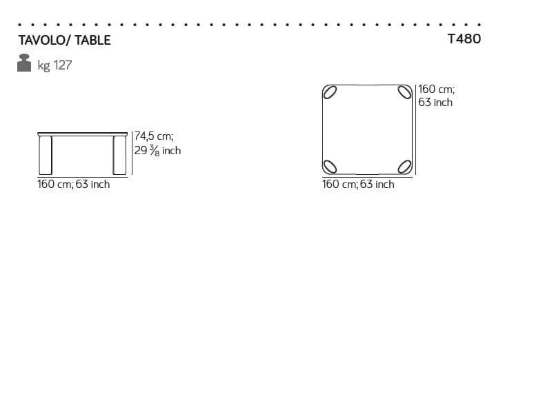 Квадратный стол из массива дерева Amura MEDITERRANEO ARCH-00109430 - Вид №7