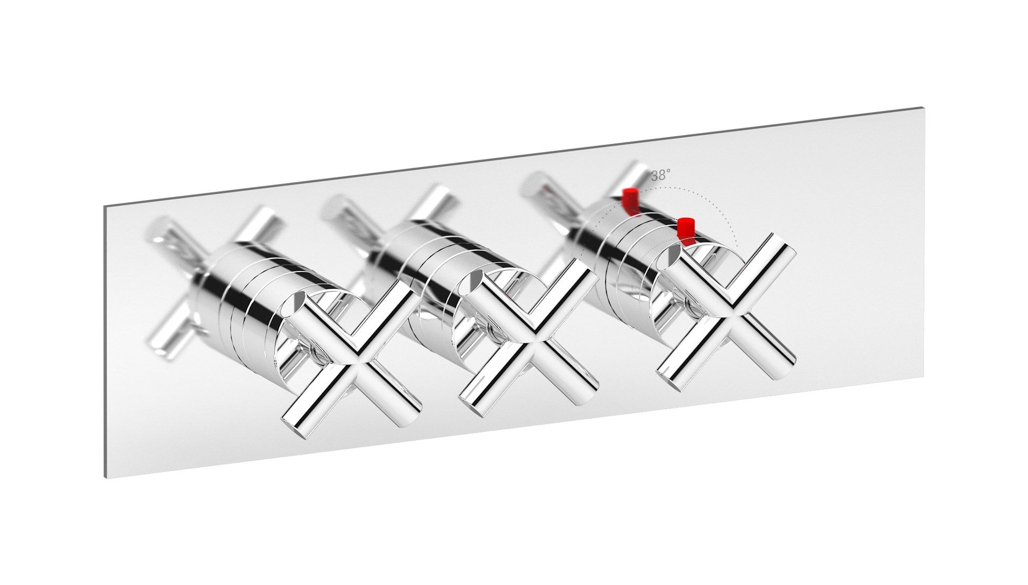 Термостатический смеситель для душа с 3 отверстиями IB Aqua ARCH-00075645 - Вид №3