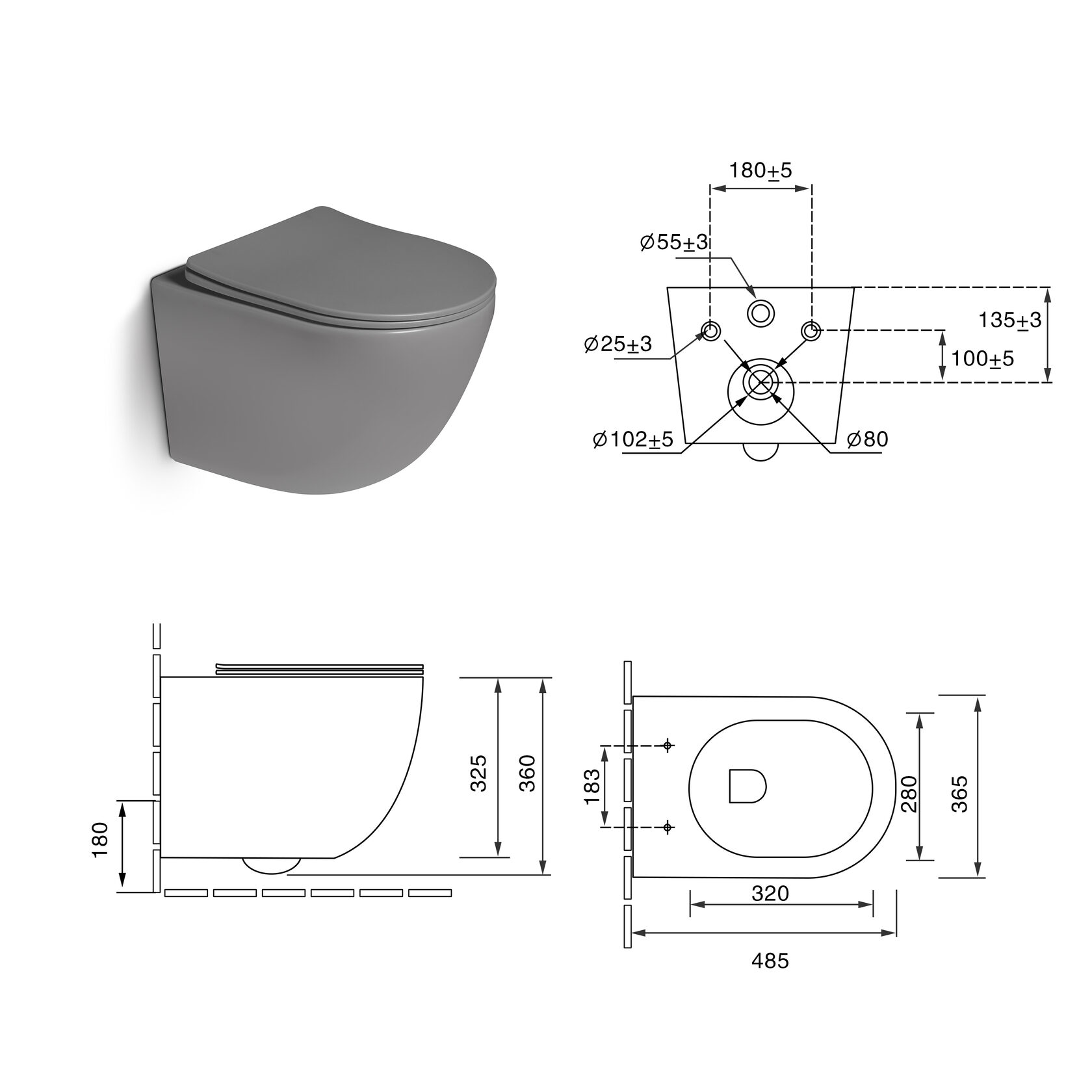 Подвесные унитазы SL-5005MG SANTILINE  - Вид №4