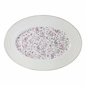 Блюдо фарфоровое овальное бело-розовое "Стиль" COLOMBO СТИЛЬ 00-3946364 Белый;розовый