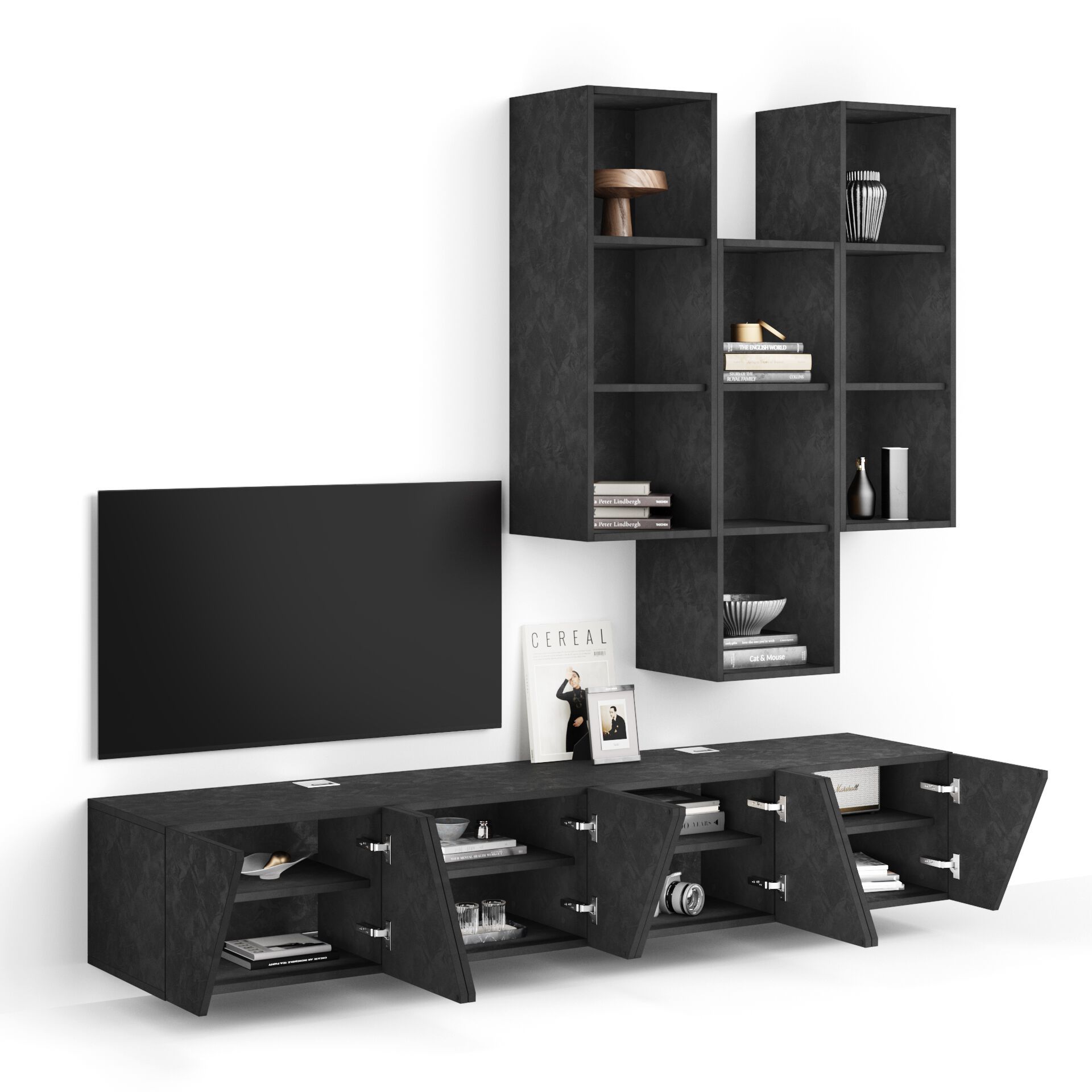 Модульная стена установила оборудованную стену в меламинированном Mobili Fiver EMMA ARCH-00091039 - Вид №1