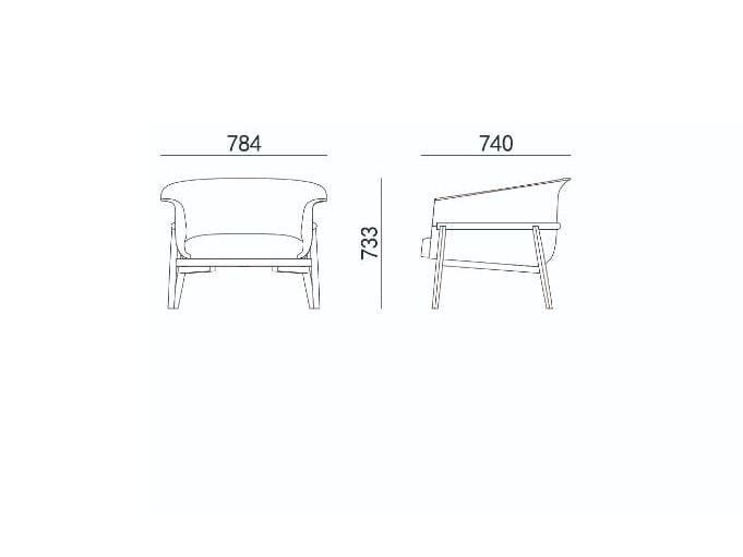 Тканевое кресло с подлокотниками HC28 maison BINZ ARCH-00130421 - Вид №2