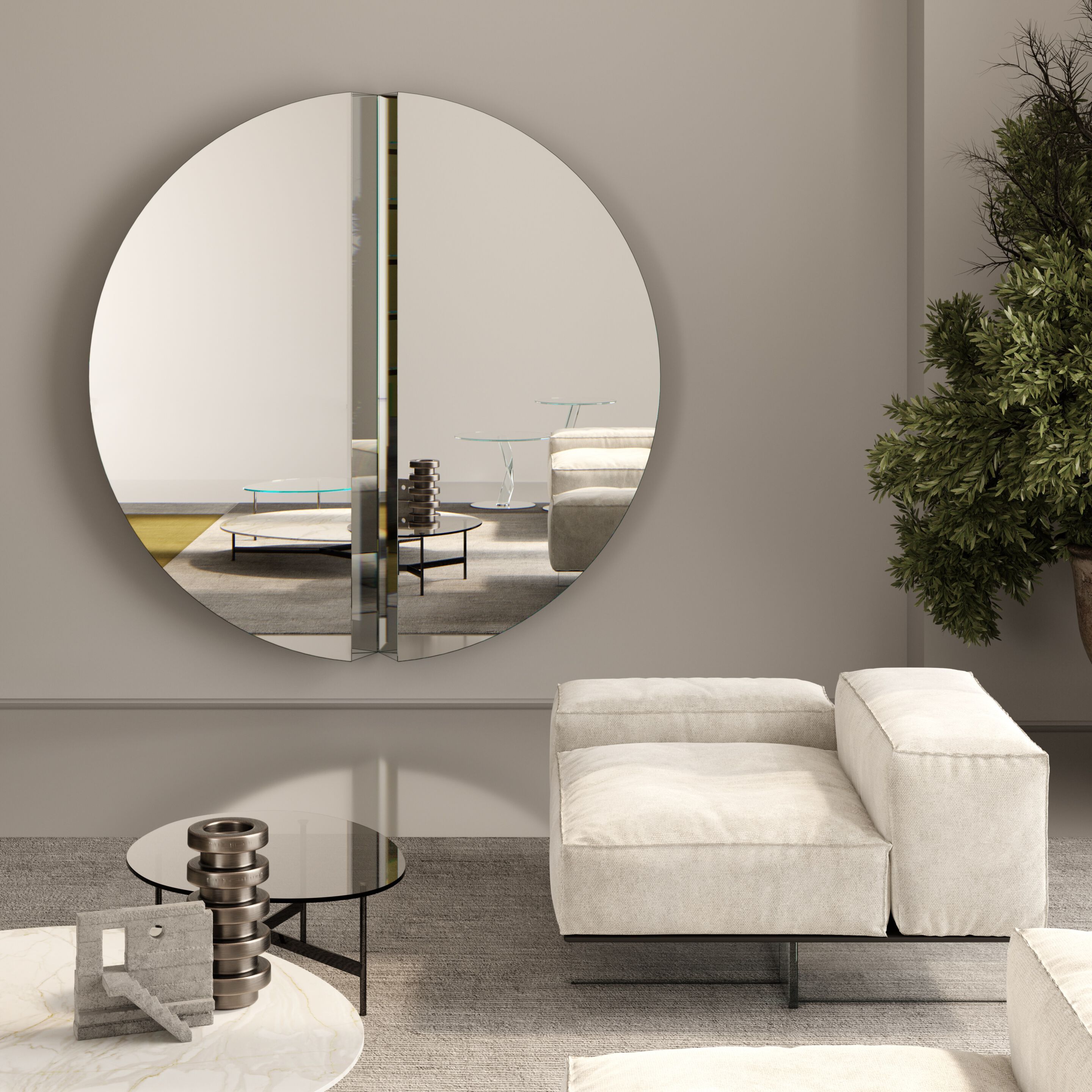 Настенное круглое зеркало Tonelli Design SPLIT ARCH-00061851 - Вид №1