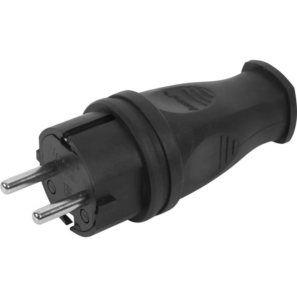 Вилка с заземлением каучуковая LEZARD STLM-2070017