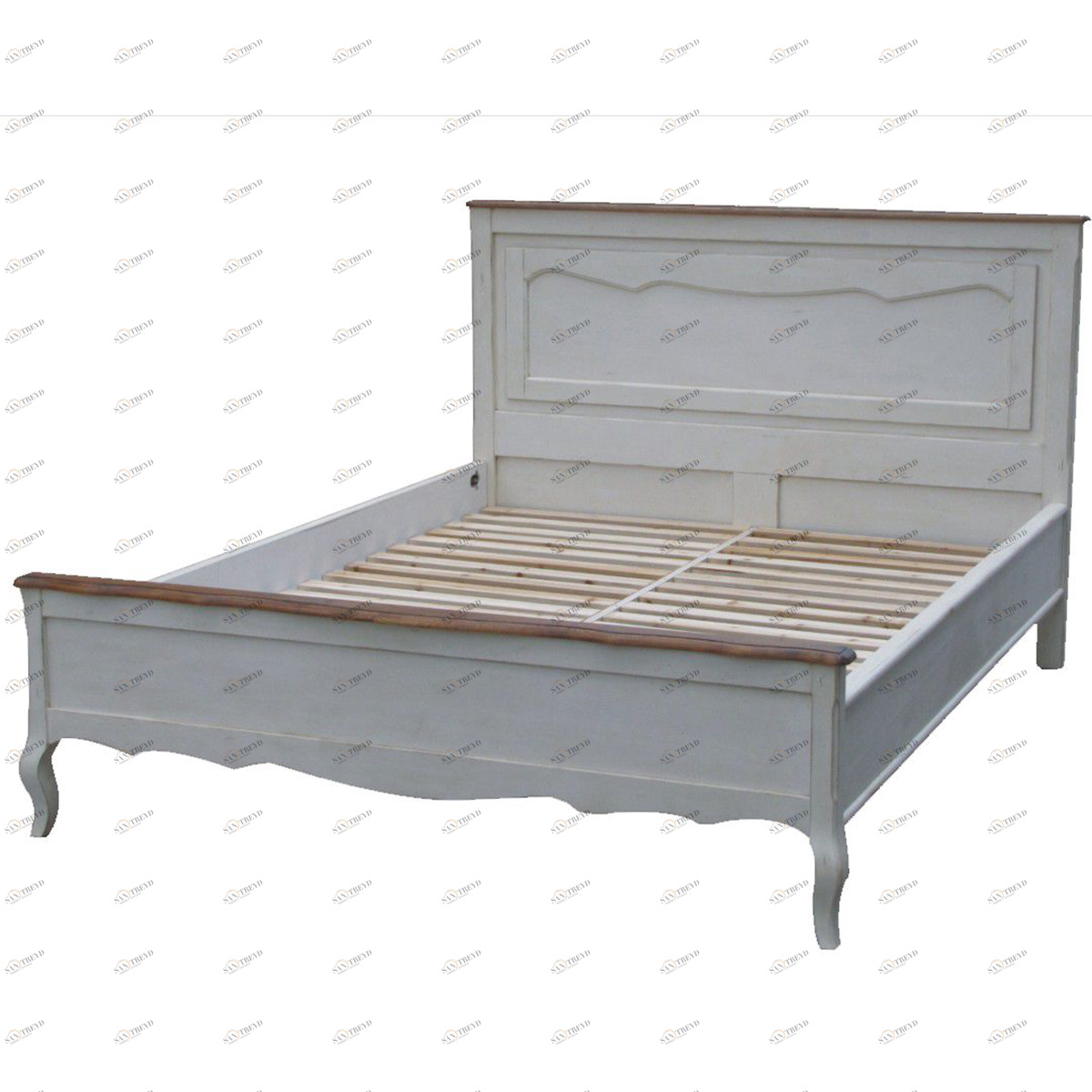 Деревянная кровать Прованс 140 см белая