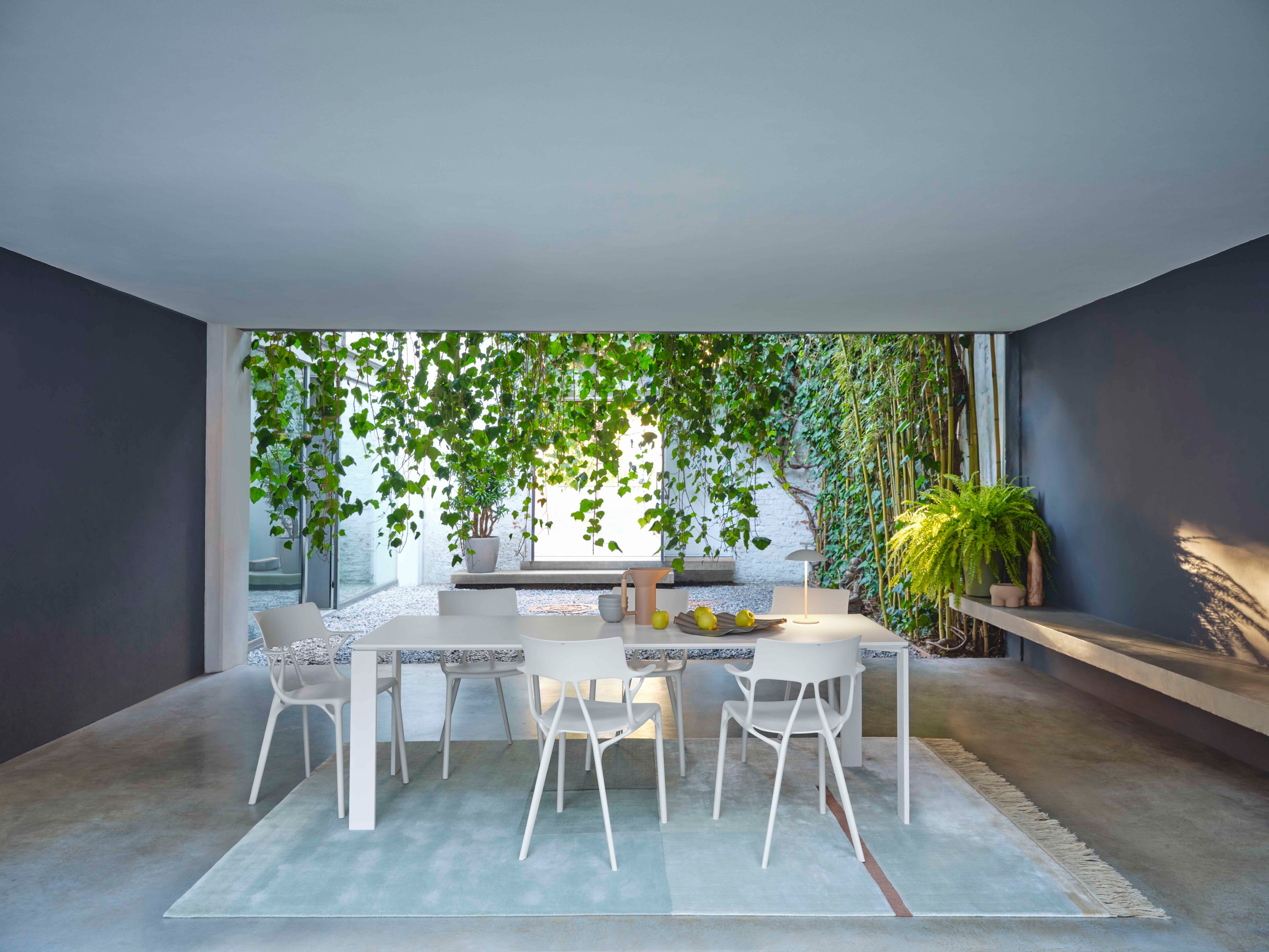 Прямоугольный стол со стальным основанием и ламинированной столешницей Kartell Four ARCH-00107266 - Вид №5