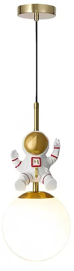 91657081 Светильник подвесной Flylight Pdl-astronaut-bel 1 лампы 8 м² цвет белый STLM-0907581