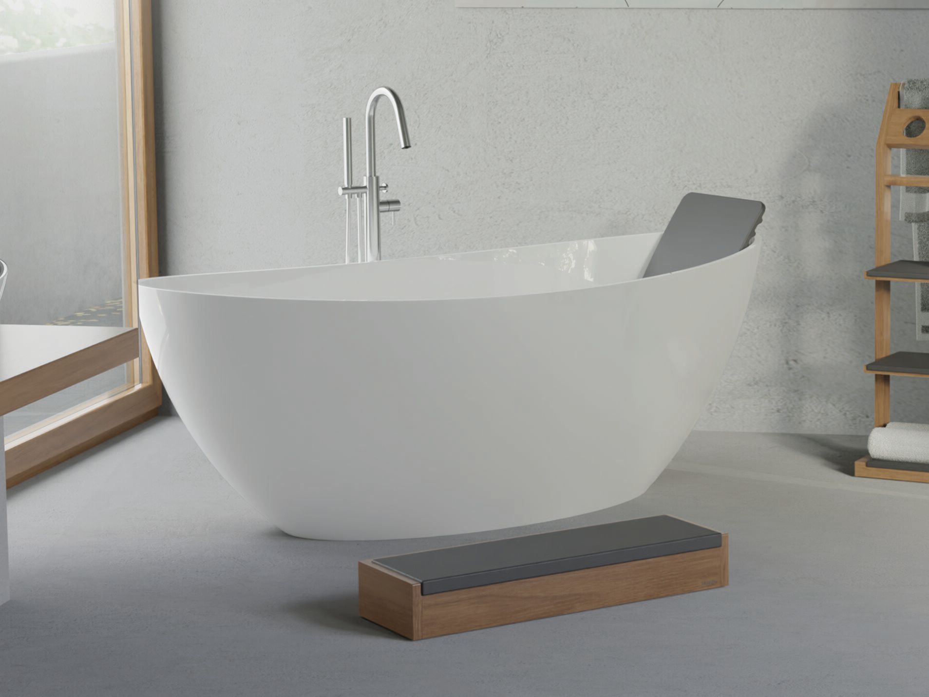 Овальная ванна в центре комнаты в Solique HOESCH Намюр ARCH-00121784