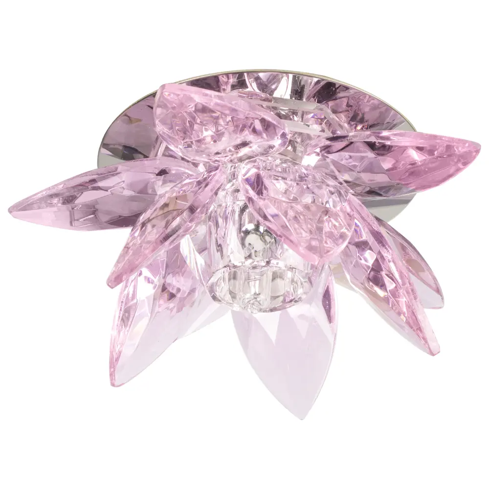 Спот встраиваемый Crystals, цоколь G4, 20 Вт, цвет розовая лилия 12486247 STLM-2112666 Santreyd 