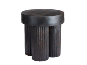 Круглый журнальный столик из армированного волокнистым цементом и магниевого оксида