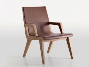 Maxalto Кожаное кресло с подлокотниками Acanto