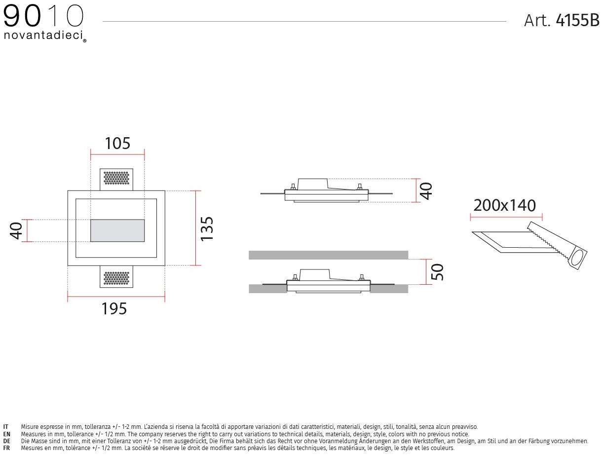 9010 novantadieci Настенный светодиодный светильник из cristaly®  4155b  - Вид №2